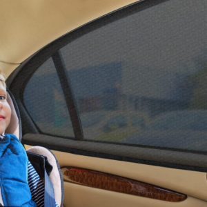 Large Mesh Rear Side Window Sunshades for Family Travel 2 Pack