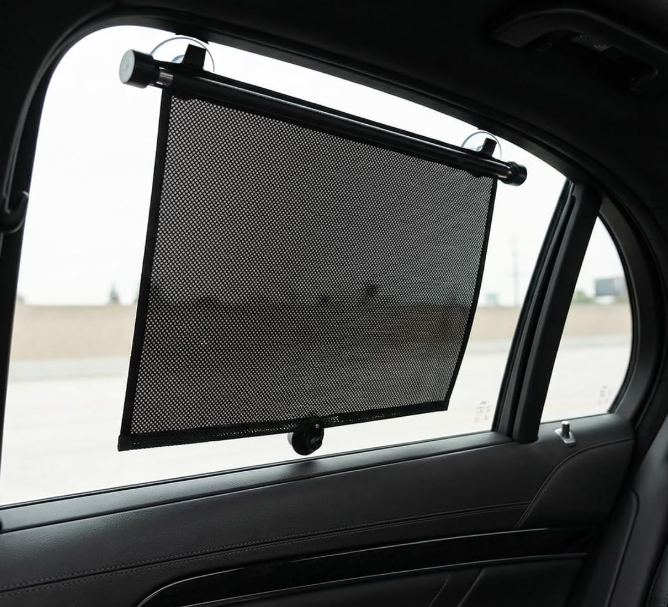 Retractable Side Window Sunshades for Heat and UV Protection 2 Pack