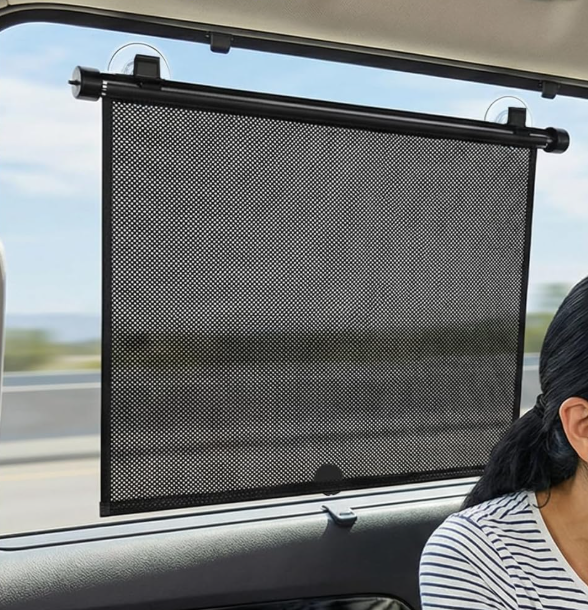 Retractable Side Window Sunshades for Heat and UV Protection 2 Pack - Image 2