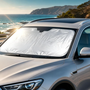 Leopard Pattern Folding Windshield Sun Protector
